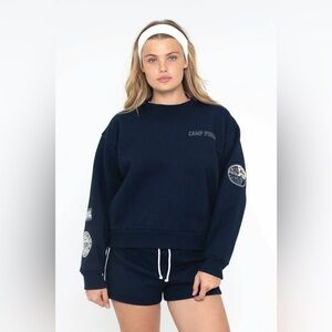 Form “Camp Form” 100% Cotton Navy Pullover Sweater